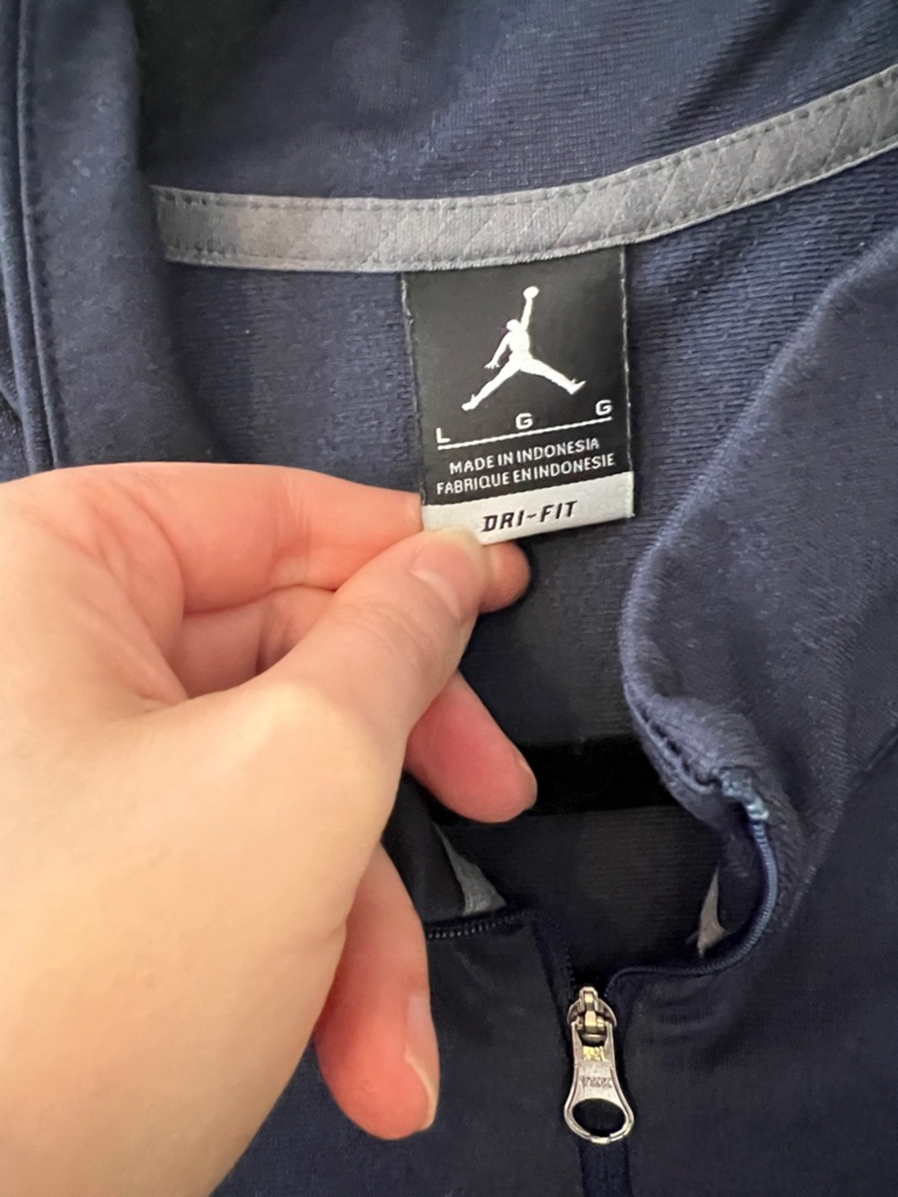 Nike Navy Pullover with Yellow Michigan Accents - Picture 6 of 7